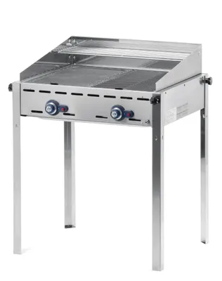 Produktbild von Grillsystem Green Fire 2 Brenner - Dank des Windfangs und optimaler Luftzufuhr , weniger Wärmeschwankungen durch Luftverwirbelungen. Leicht zu Reinigen durch komplett entnehmbare Brenner und herausnehmbares Abtropfblech GN 2/1. Verbessert