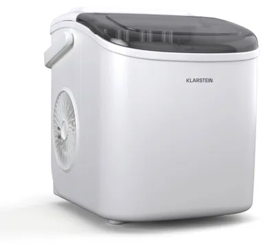 Obrázok produktu pre Klarstein výrobník kociek ľadu - 12 kg/24 h, 2 veľkosti, 1,3 l nádrž na vodu, LED displej, priehľadné veko, prenosný, výrobník kociek ľadu na párty/záhradné oslavy