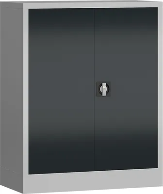 Produktbild von Metallschrank abschließbar Flügeltürenschrank Aktenschrank 100x80x38cm grau/anthrazit X-530318