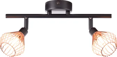 Produktbild von LED Deckenstrahler 2 flammig - Deckenspot mit stilvollen Draht-Schirm