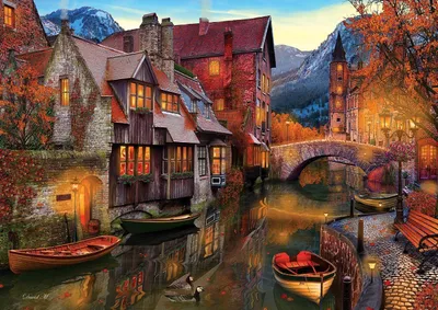 Produktbild von ART PUZZLE Puzzle Häuser am Wasserkanal 2000 Teile