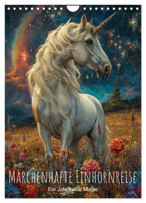 Produktbild von Märchenhafte Einhornreise - Ein Jahr voller Magie (Wandkalender 2027 DIN A4 hoch), CALVENDO Monatskalender