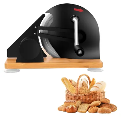 Brotschneider manuell, 304 Edelstahl, Schnittdicke 0-20 mm, mit Saugnäpfen