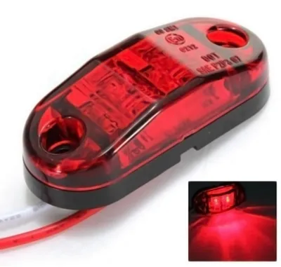 Image de 1 lampe de signalisation/délimitation LED rouge 12V Tokos – pour bus, camions et remorques