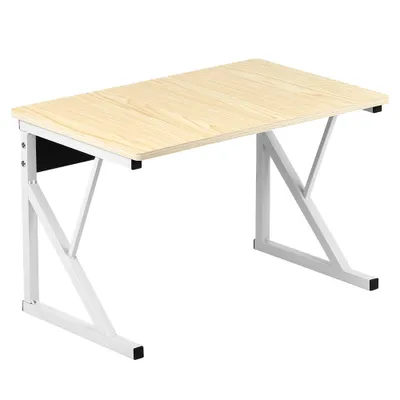 Image de Support pour micro-ondes Étagère de cuisine Étagère sur pied Étagère à épices en bois et acier 54x34.5x35cm Couleur bois blanc