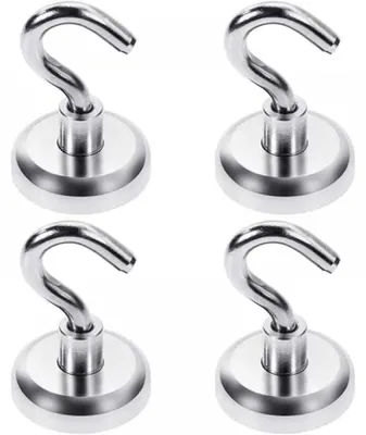 Imagen del producto de Ganchos de neodimio de 32 mm con una capacidad de carga de 36 kg (80 lb), imanes superpotentes con gancho