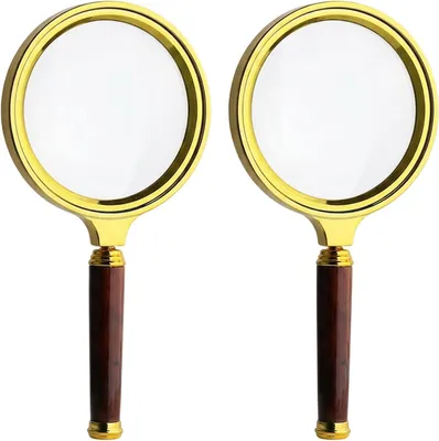 Image de Loupe 10x, grossissement, 16,5 x 8 cm, lot de 2, en verre optique, idéale pour les détails fins