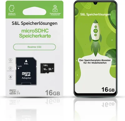 Produktbild von microSD Speicherkarte S&L für Realme C63 - Speicherkapazität: 16 GB