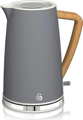 Obrázek produktu pro Swan SK14610GRYN, 1,7 l, 3000 W, Šedá, Nerezová ocel, Indikátor úrovně vody, Zabezpečení proti přehřátí