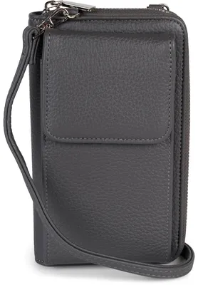 Produktbild von styleBREAKER Damen Mini Bag Geldbörse mit RFID Schutz und Handyfach | Crossbody Umhängetasche mit Schultergurt | Portemonnaie und Handytasche in einem | 19 x 11 x 5,5 cm