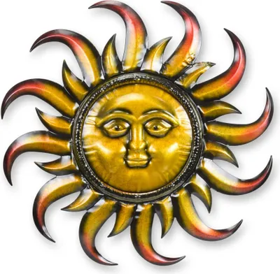 Produktbild von Wanddekoration Sonne aus Eisen Replikat Retro Design Dekoration