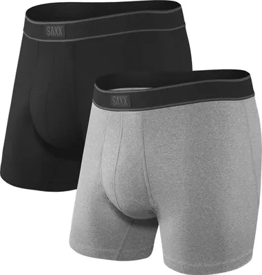 Produktbild von Herren atmungsaktive SAXX DAYTRIPPER Boxer Briefs Set 2 Stück - schwarz und grau - M