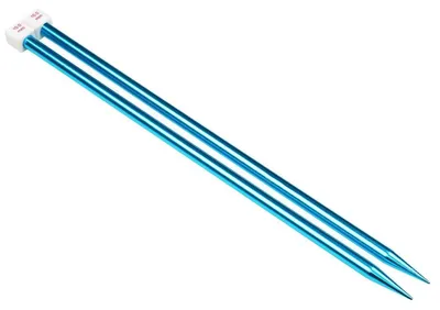Produktbild von Stricknadeln 10,0 mm 35 cm Aluminium glatt einspitzig 1 Paar