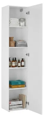 Produktbild von Mehrzweckschrank Dgrassi, Schuhregal mit 1 Tür und 4 Einlegeböden, Multifunktionsschrank, 100 %  Italy, cm 40x30h180, glänzend weiß
