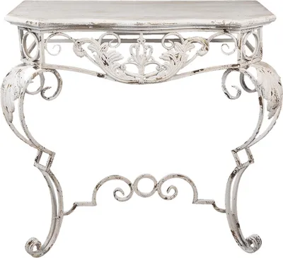 Immagine prodotto di Tavolino Clayre & Eef 86x44x81 cm in legno bianco