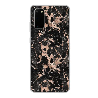 Produktbild von MuchoWow® Handyhülle Schutzhülle Hülle für Samsung Galaxy S20 Marmor - Rose - Muster - Chic Silikon Softcase Handy Hülle - Bild