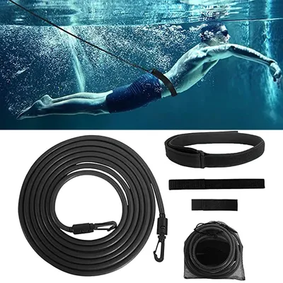Imagen del producto de Banda de resistencia para natación, 4 metros de longitud, color , ideal para entrenamiento en natación