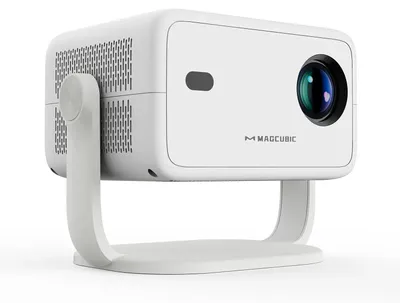 Image de L018 Beamer - Rotation à 360° - Résolution Full HD 1080p native - 650 lumens ANSI - Autofocus et correction trapézoïdale automatique - Android 14, WiFi 6, Bluetooth 5.4 - Blanc