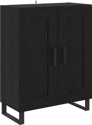 Produktbild von Sideboard Schwarz Eichen-Optik 69,5 x 34 x 90 cm