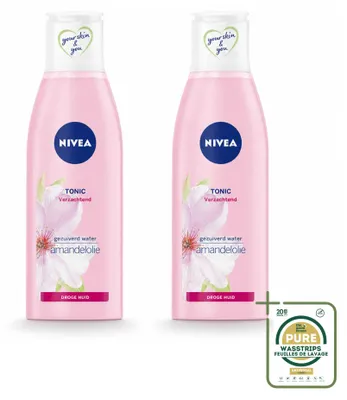 Produktbild von 2 x NIVEA Essentials Beruhigendes Gesichtswasser - für trockene & sensible Haut - 200 ml - Vorratspackung - 2 Stücke