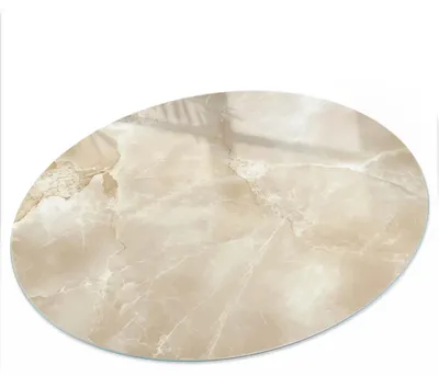 Produktbild von Bedruckte Glas Tischplatte fi90 cm – Glas Tischplatte Küche – Tischplatte aus Sicherheitsglas – Glasplatte für Küchentisch – Moderne Tischplatte Glas – Dekorative Glastischplatte – Pflegeleichte Tischplatte Küche – Cremefarbener Marmor, KI-generiertes Bild