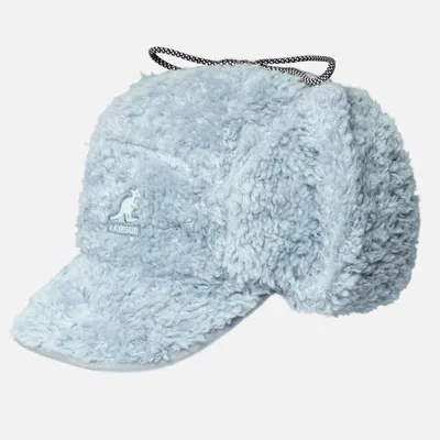 Kangol Pilotenmütze in Teddyfell-Optik in blau