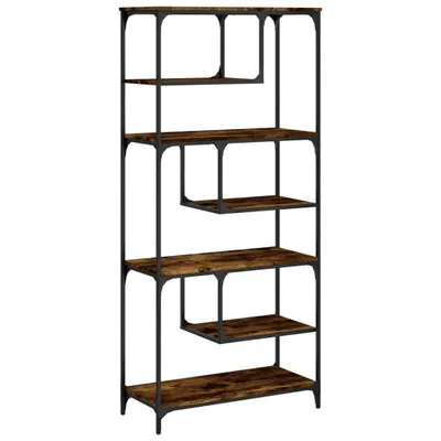 Immagine prodotto di Libreria in rovere fumé 81x36x176 cm Materiale in legno