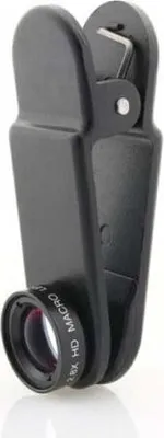 Produktbild von SYSTEM-S 2,8x Makro Linse mit Clip und Schutztasche in Schwarz für Smartphone