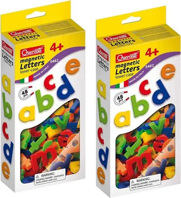 Produktbild von Quercetti 5462 2x 48tlg. Magnet Buchstaben Set Magnete für Tafel oder Kühlschrank