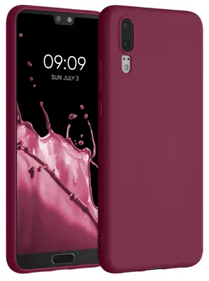 Produktbild von kwmobile Handyhülle für Huawei P20 Hülle - TPU Case - Kabelloses Laden - Schutzhülle Cover in Bordeaux Violett