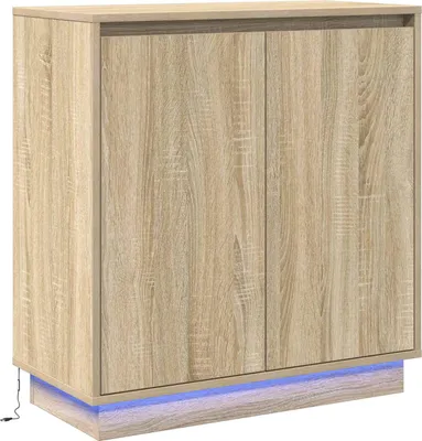 Produktbild von vidaXL LED-Sideboard Sonoma-Eiche 71 x 34,5 x 75 cm Holzwerkstoff