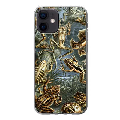 Produktbild von MuchoWow® Handyhülle Schutzhülle Hülle für iPhone 12 Batrachia - Haeckel - Alte Meister Silikon Softcase Handy Hülle - Schutzhülle