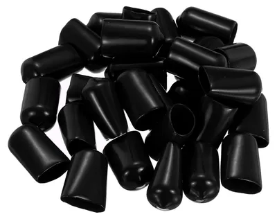 PVC-Rubber-Endkappen, 12,5 mm ID, 88 Stück, schwarz, Schraubenschutzkappen