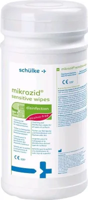 Produktbild von Schülke Mikrozid® Sensitive Desinfektionstücher, 14x18cm, 120St, Dose