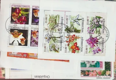 Produktbild von Briefmarken Motive 10 verschiedene Orchideen Blöcke