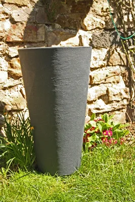 Produktbild von Blumenkübel Capri High Rund Anthrazit d:40cm h:70cm Blumenkübel Pflanztopf