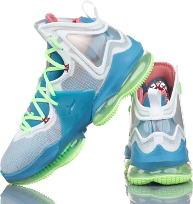 Produktbild von Nike Air Max Lebron XIX 19 Basketballschuhe Hallenschuhe Sneaker weiß/blau/grün DC9339-400, Schuhgröße:45,5
