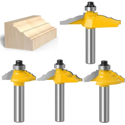 Immagine prodotto di Freesset Roman Ogee: set di 4 frese in metallo duro con gambo da 8 mm