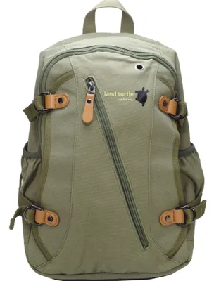 Produktbild von ROOGU Land Turtle * Rucksack 25l Stadt Uni Arbeit Laptopfach Armee Grün