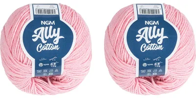 Obrázek produktu pro SET 2ks - Příze ALLY Bavlna - 50 g, 140 m - Růžová