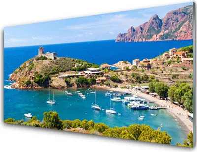 Produktbild von Acrylglasbilder 100x50 Wandbild Druck Meeresarm Landschaft