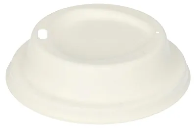 Produktbild von 1000x Domdeckel für Heißgetränke aus Zuckerrohr "pure" Ø 90mm