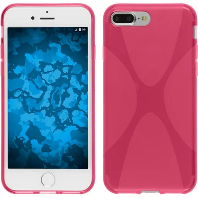 Produktbild von PhoneNatic Case kompatibel mit Apple iPhone 7 Plus / 8 Plus - pink Silikon Hülle X-Style + 2 Schutzfolien