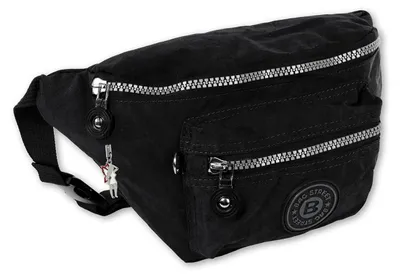 Produktbild von Bag Street Damen Herren Gürteltasche Tasche schwarz Nylon 27x10x16 D2OTJ506S