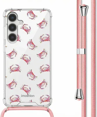 Zdjęcie produktu dla etui imoshion Design ze sznurkiem do Samsung Galaxy S24 - Crab Watercolour