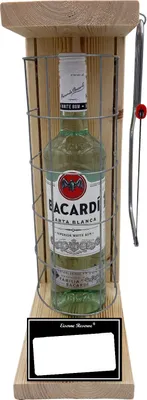 Produktbild von Bacardi - Neutral zum SELBST BESCHRIFTEN- Eiserne Reserve Gitterkäfig Geschenk mit eigenem Text