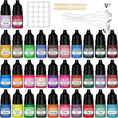 Productafbeelding van Candle Dye - 32 kleuren vloeibare kaarskleurstof voor was - Levendige kaarskleurstof voor het maken van kaarsen