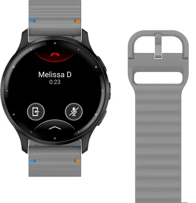 Produktbild von Cazy Uhrenarmband geeignet für Garmin Watch Band (ActiveFlex) – Smartwatch-Armbänder – Universelles Armband geeignet für Garmin Venu 3 / 4 (45mm) - Grau