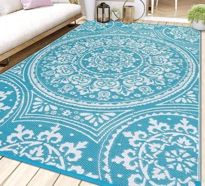 Immagine prodotto di Tappeto da esterno impermeabile 150x240 cm, motivo leggermente geometrico