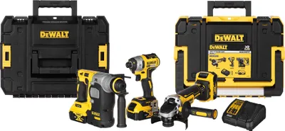 Immagine prodotto di DEWALT DCK305P3T-QW Avvitatore a impulsi a batteria Trapano a percussione a batteria Smerigliatrice angolare a batteria 18 V 5,0 Ah